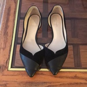 Cole Haan size 6.5 black pointed toe flats